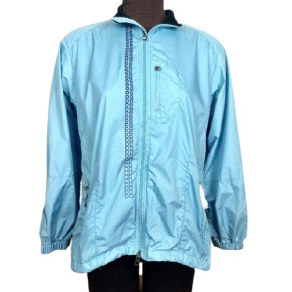 Nike blue zip up windbreaker jacket size L - Picture 1 of 10